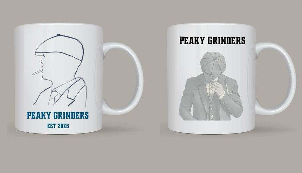 Peaky grinders white mug