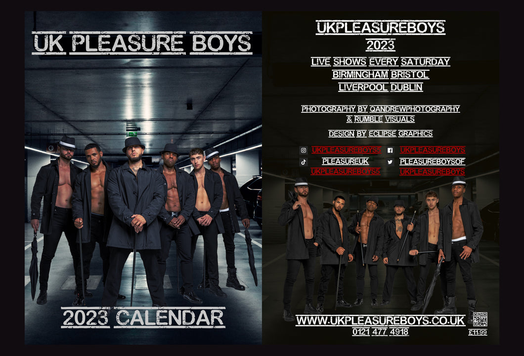 2023 Pleasure Boys Male Stripper Calendar