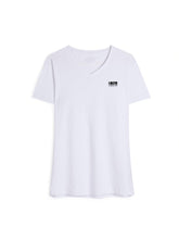 Load image into Gallery viewer, white v neck t shirt ukpb
